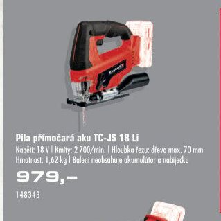 Pila přímočará aku TC-JS 18 Li - UNI HOBBY akcniletaky.com