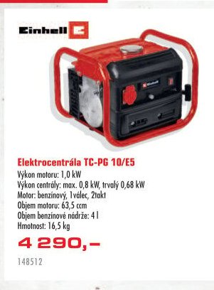 Einhell Elektrocentrála TC-PG 10/E5 - UNI HOBBY akcniletaky.com