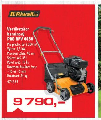 Vertikutátor benzínový PRO RPV 4058 - UNI HOBBY akcniletaky.com