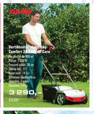 Vertikutátor elektrický Comfort 38 E Combi Care - UNI HOBBY akcniletaky.com