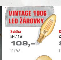 VINTAGE 1906 LED ŽÁROVKA Svíčka - UNI HOBBY akcniletaky.com