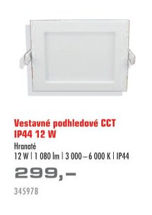 Vestavné podhledové CCT IP44 12 W Hranaté - UNI HOBBY akcniletaky.com