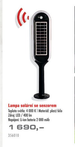 Lampa solární se senzorem - UNI HOBBY akcniletaky.com
