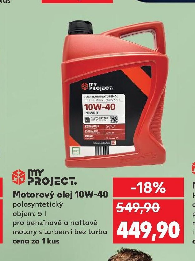 My Project Motorový olej 10W-40