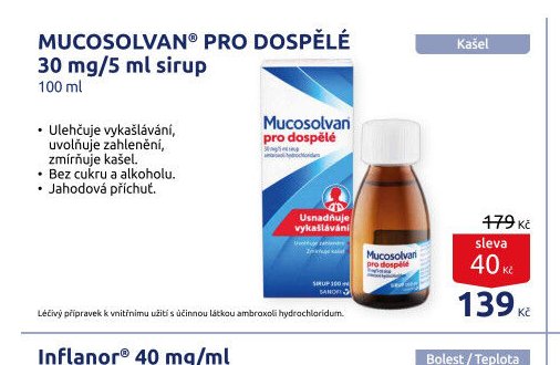 MUCOSOLVAN PRO DOSPĚLÉ 30 mg/5 ml sirup