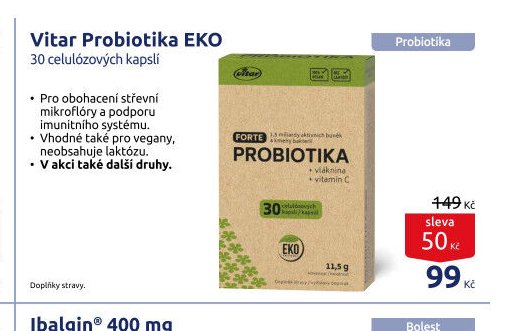 Vitar Probiotika EKO 30 celulózových kapslí