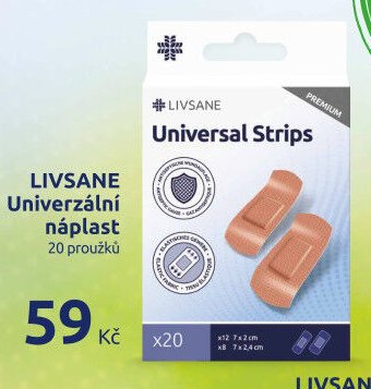 LIVSANE Univerzální náplast 20 proužků