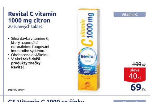 Revital C vitamin 1000 mg citron