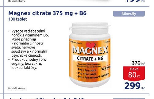 Magnex citrate 375 mg + B6