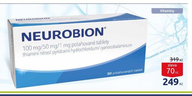 Neurobion 100 mg/50 mg/1 mg 30 potahovaných tablet
