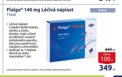 Flalgo 140 mg Léčivá náplast