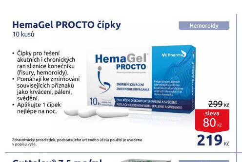 HemaGel PROCTO čípky 10 kusů