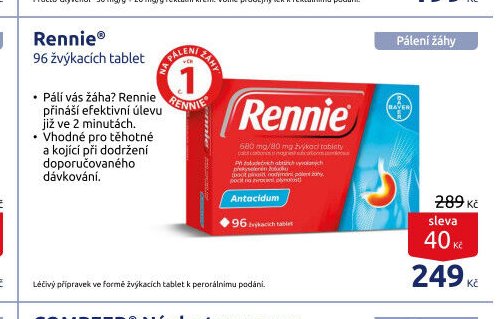 Rennie 96 žvýkacích tablet