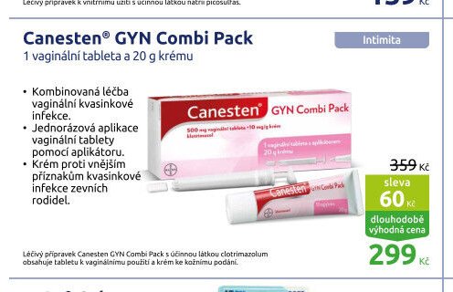 Canesten GYN Combi Pack 1 vaginální tableta a 20 g krému