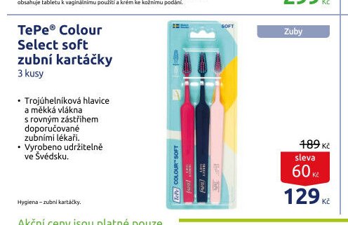 TePe Colour Select soft zubní kartáčky 3 kusy