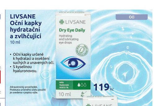 LIVSANE Oční kapky hydratační a zvlhčující