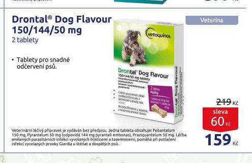 Drontal Dog Flavour 150/144/50 mg