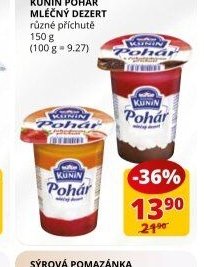 KUNÍN POHÁR MLÉČNÝ DEZERT