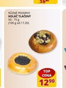 Různé pekárny Koláč tlačený