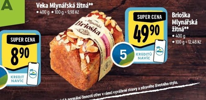 Brioška Mlynářská žitná
