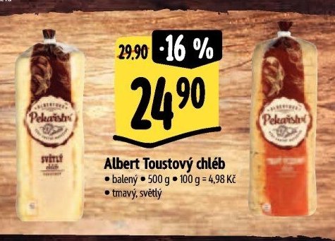 Albert Toustový chléb