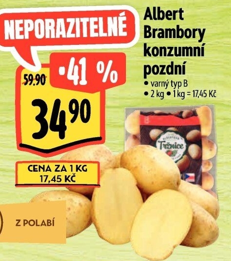 Brambory konzumní pozdní Albert