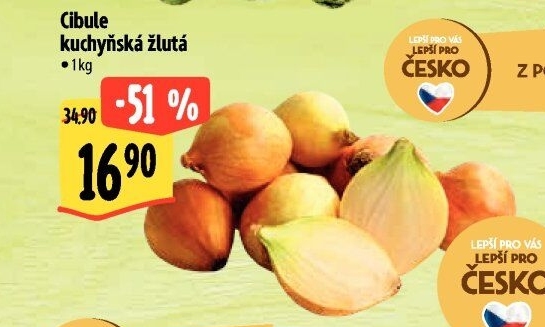 Cibule kuchyňská žlutá