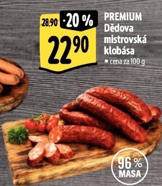 Dědova klobása mistrovská papriková Premium Albertovo uzenářství