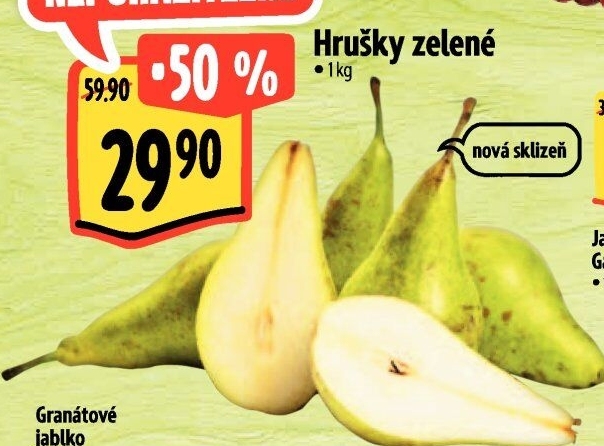Hrušky zelené