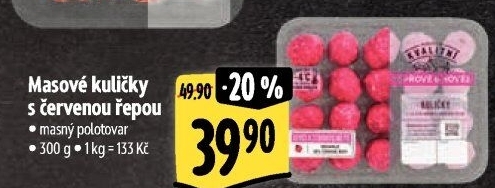 Masové kuličky s červenou řepou Albert