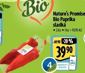 Paprika červená bio Nature'