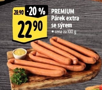 Párky extra se sýrem Premium Albertovo uzenářství