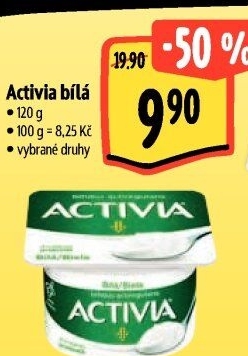Bílý jogurt Activia Danone