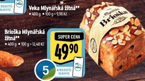 Brioška Mlynářská žitná Albert