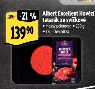 Hovězí tatarák ze svíčkové Albert Excellent