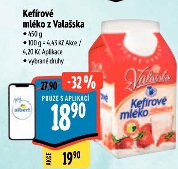 Kefírové mléko ochucené Mlékárna Valašské Meziříčí