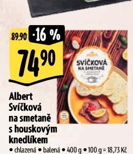 Omáčka svíčková s knedlíky Albert