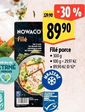 Rybí filé mražené Nowaco