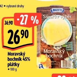 Sýr Moravský bochník 45% Sýrařův výběr Madeta