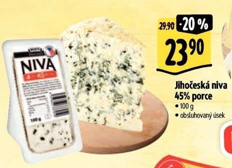 Sýr Niva Jihočeská 45% Madeta