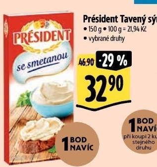 Tavené sýry Président