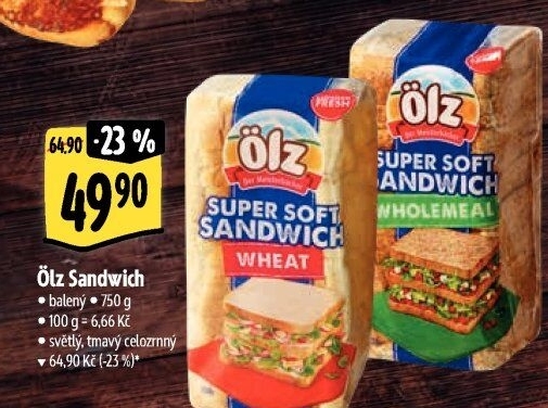 Toustový chléb Sandwich Soft Ölz