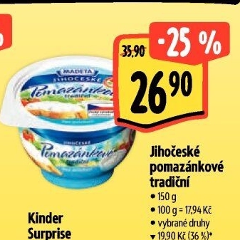 Tradiční pomazánkové Jihočeské Madeta