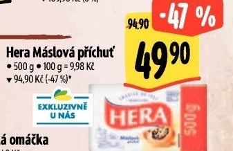 Tuk s máslovou příchutí Hera
