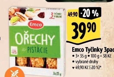 Tyčinka s ořechy Emco