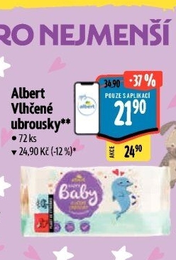 Vlhčené ubrousky dětské Albert
