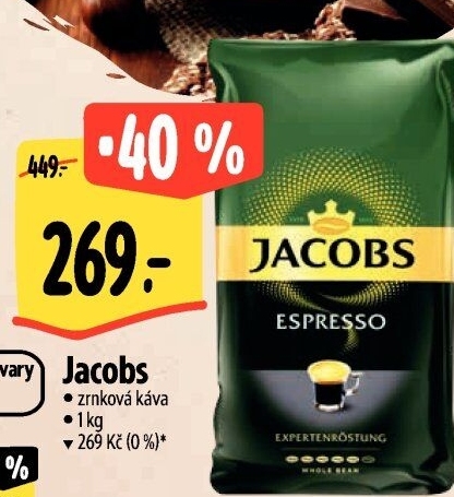 Zrnkové kávy Jacobs