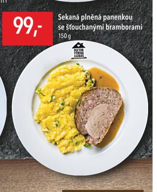 Sekaná plněná panenkou se šťouchanými bramborami