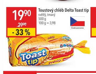 Toustový chléb Delta Toast tip