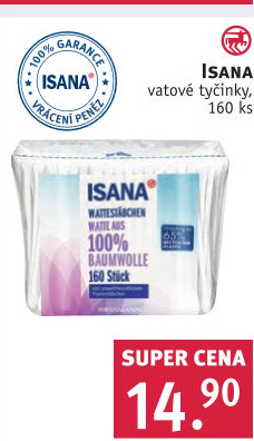 Tyčinky vatové Isana